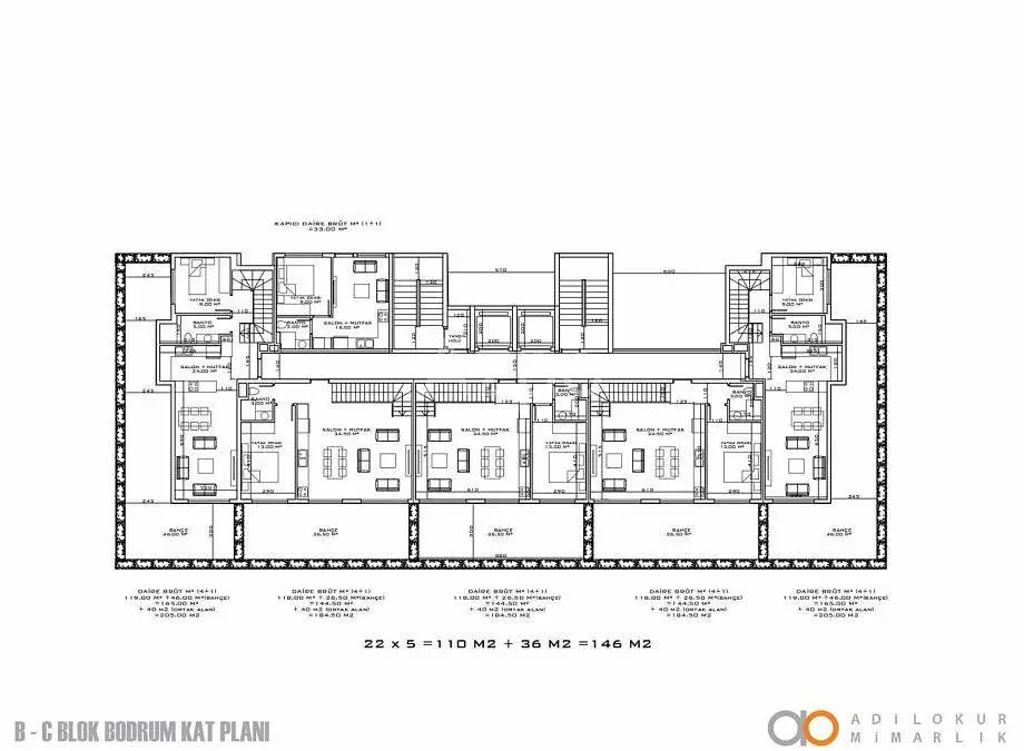 Дуплекс 4+1 в Алании, Турция, 184.5 м² - фото 21