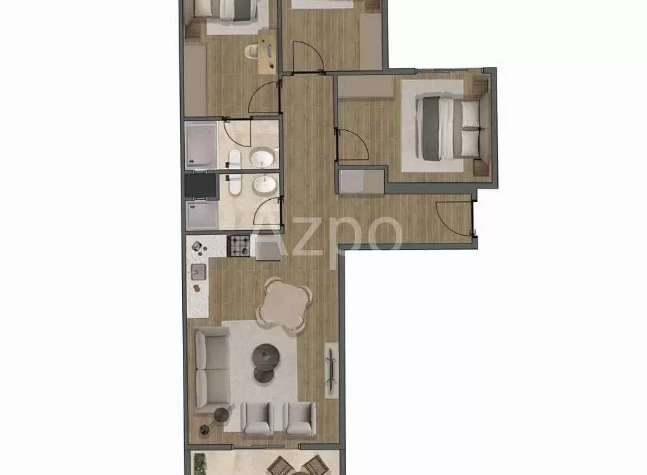 Квартира 3+1 в Мерсине, Турция, 130 м² - фото 21