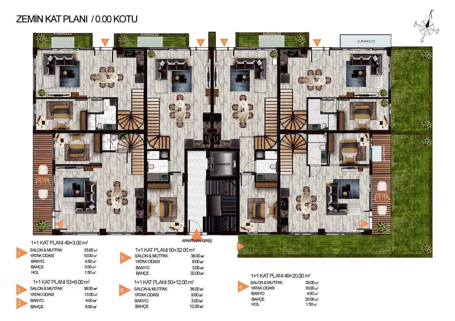 Квартира 1+1 в Анталии, Турция, 48 м² - фото 30