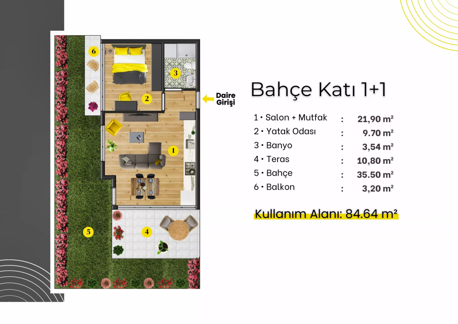 Квартира 1+1 в Анталии, Турция, 39 м² - фото 19