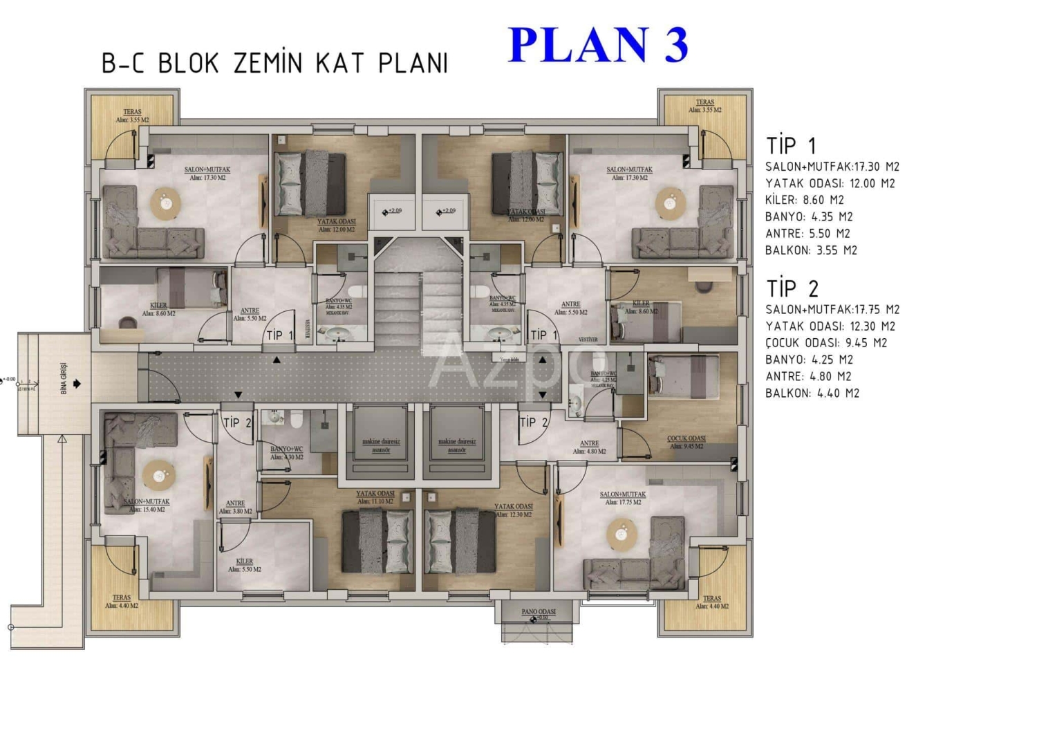 Квартира 2+1 в Белеке, Турция, 60 м² - фото 14