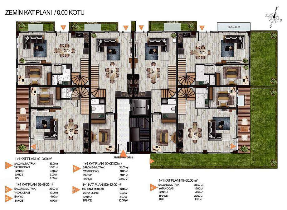 Квартира 1+1 в Анталии, Турция, 48 м² - фото 30