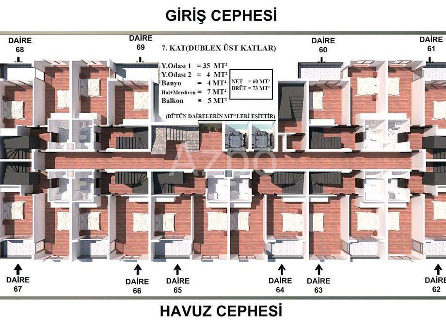 Пентхаус 2+1 в Газипаше, Турция, 125 м² - фото 25