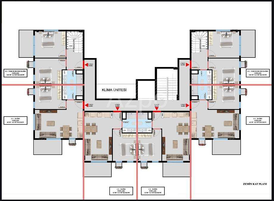 Квартира 3+1 в Алании, Турция, 127 м² - фото 14