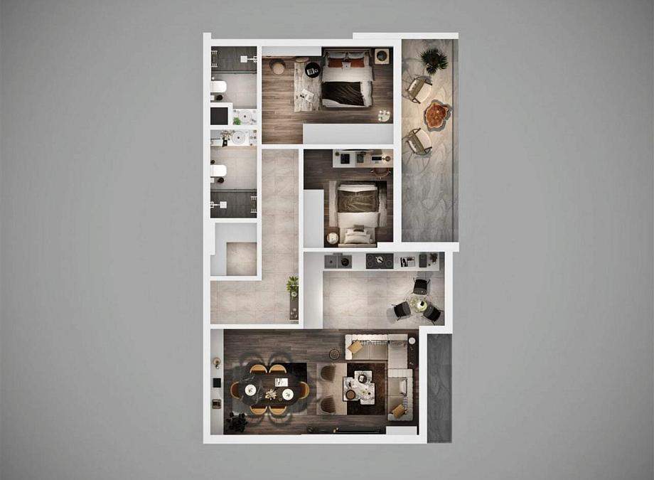 Квартира 2+1 в Анталии, Турция, 109 м² - фото 27