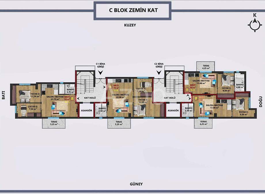 Квартира 2+1 в Анталии, Турция, 75 м² - фото 8